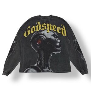 Godspeed Alexa Long Sleeve‎ Thermal Mens Size S Oversized Fit Faded Gray